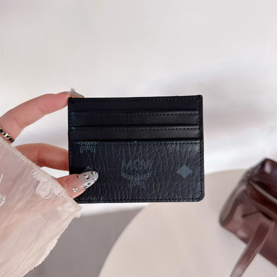 MCM Visetos Slim Wallet Card Holder