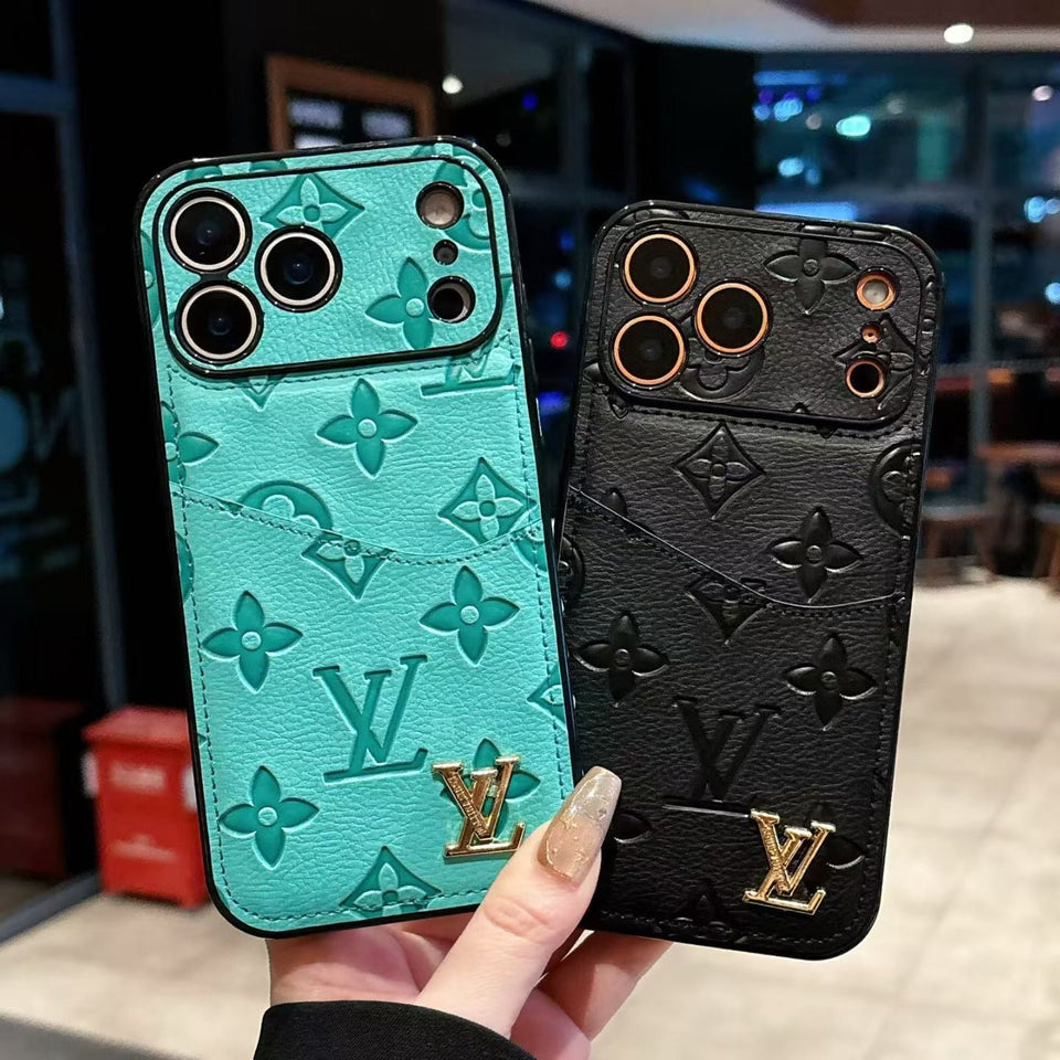louis vuitton Monogram Luxury Phone Case for iPhone 17 with Embossed Pattern