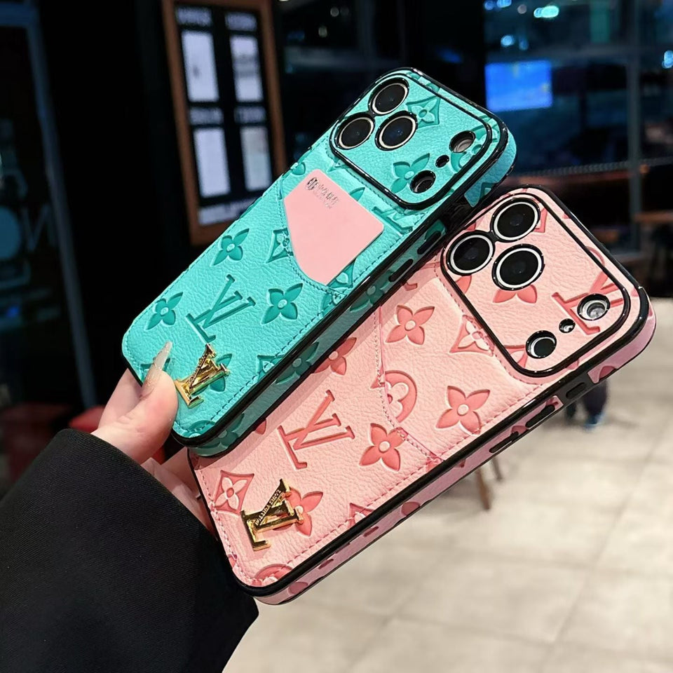 louis vuitton Monogram Luxury Phone Case for iPhone 17 with Embossed Pattern