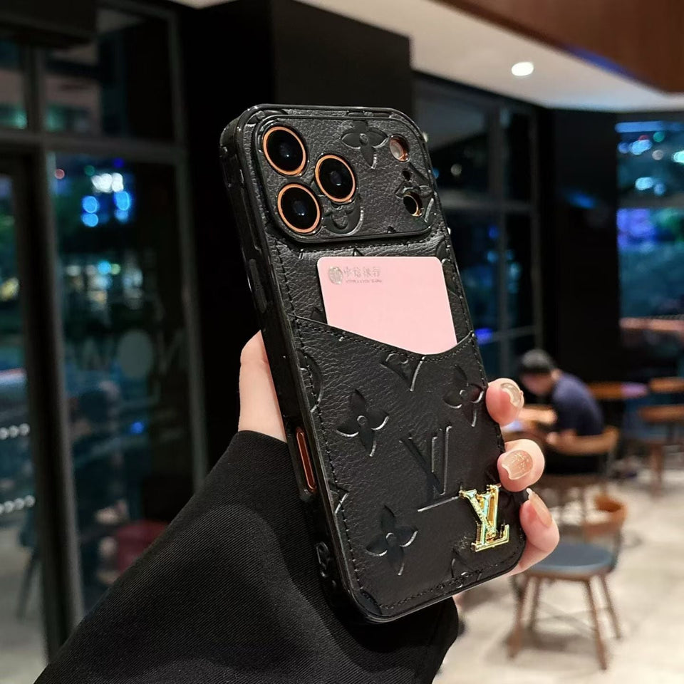 louis vuitton Monogram Luxury Phone Case for iPhone 17 with Embossed Pattern