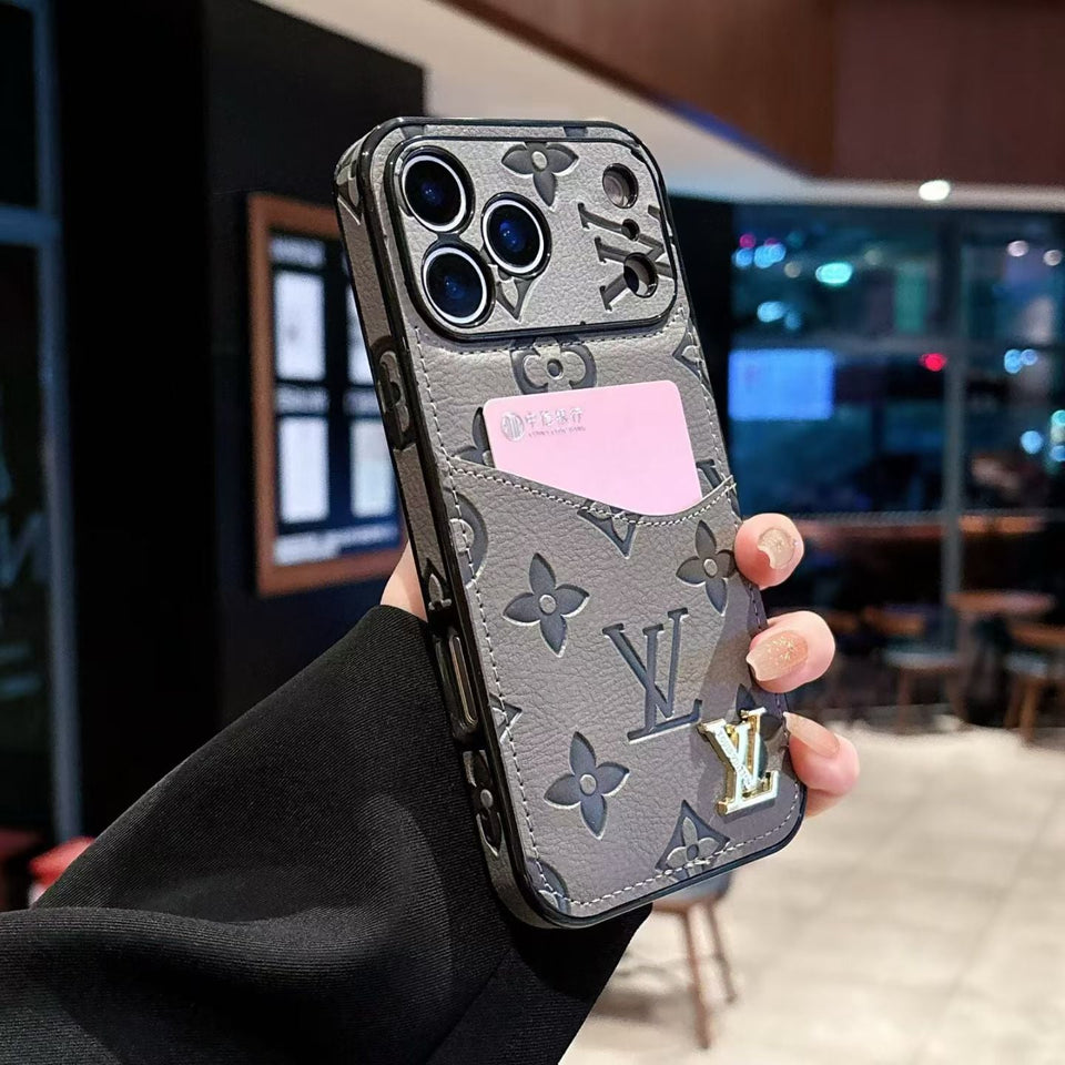louis vuitton Monogram Luxury Phone Case for iPhone 17 with Embossed Pattern