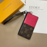 louis vuitton & gucci Luxury Zipper Card Holder Wallet with Wrist Strap