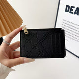 louis vuitton gucci and Burberry Luxury Zip Card Holder Wallet with Keyring Compact Designer Card Case