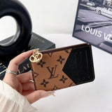 louis vuitton gucci and Burberry Luxury Zip Card Holder Wallet with Keyring Compact Designer Card Case