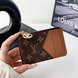 louis vuitton gucci and Burberry Luxury Zip Card Holder Wallet with Keyring Compact Designer Card Case