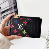 louis vuitton gucci and Burberry Luxury Zip Card Holder Wallet with Keyring Compact Designer Card Case