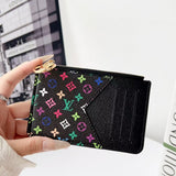 louis vuitton gucci and Burberry Luxury Zip Card Holder Wallet with Keyring Compact Designer Card Case
