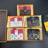 louis vuitton Multicolor Monogram Luxury Zip Card Holder Wallet Compact Designer Card Case