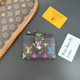louis vuitton Multicolor Monogram Luxury Zip Card Holder Wallet Compact Designer Card Case