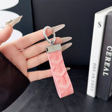 Goyard Signature Canvas Keychain with Leather Strap Luxury Designer Key Holder Available in 7 Colors