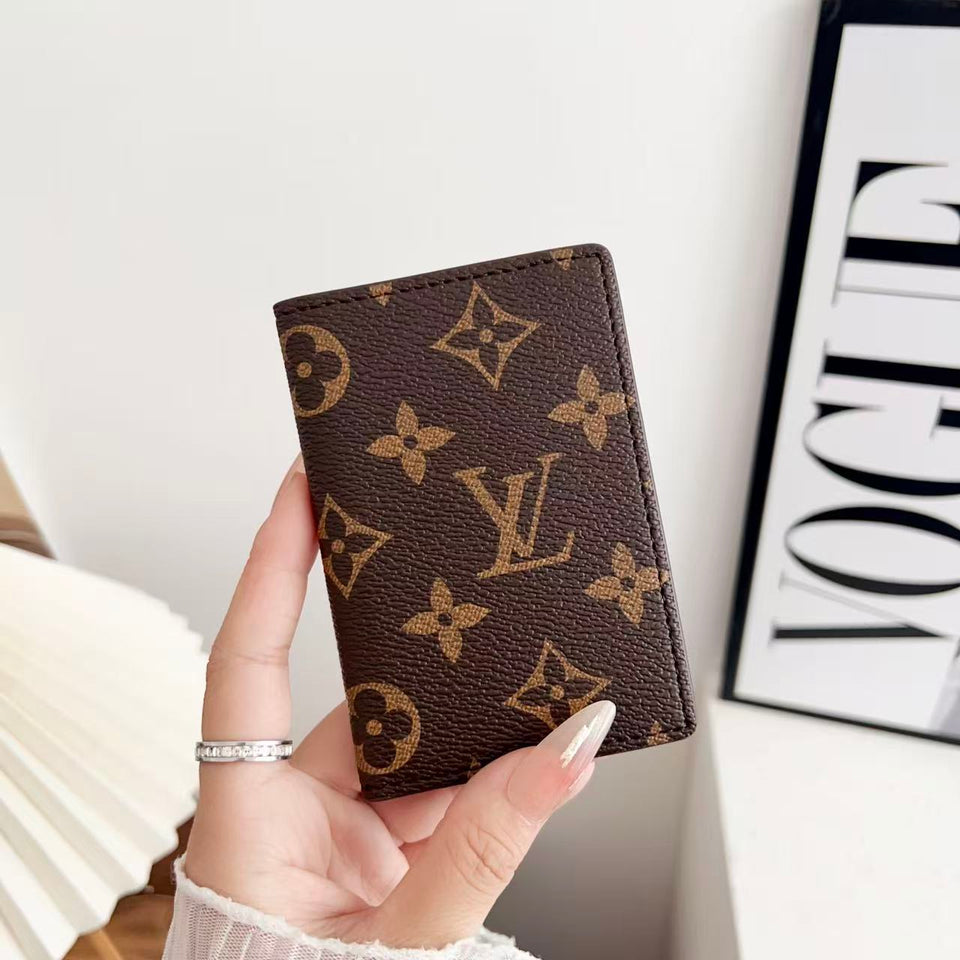 louis vuitton and gucci Slim Card Holder Wallet Luxury Designer Card Case