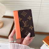 louis vuitton Slim Card Holder Wallet with Monogram Canvas and Color Accent Luxury Designer Card Case
