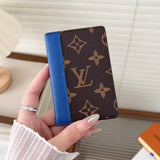 louis vuitton Slim Card Holder Wallet with Monogram Canvas and Color Accent Luxury Designer Card Case