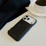 Hermès Leather Wallet Phone Case with Card Holder for iPhone 13 to iPhone 17 Pro Max