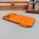 Hermes Leather Card Holder Phone Case for iPhone 14 to iPhone 17 Pro Max