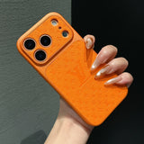 louis vuitton Inspired Leather Phone Case for iPhone 14 to iPhone 17 Pro Max