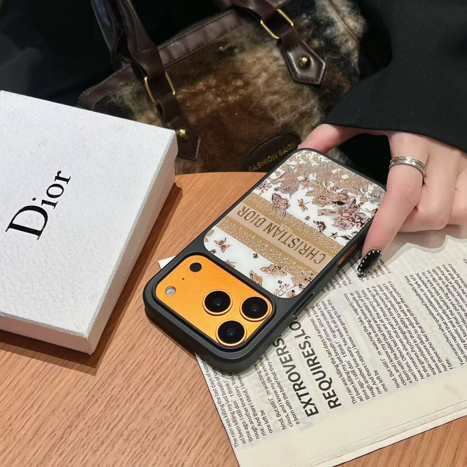 Christian Dior Inspired Luxury Phone Case for iPhone 14 to iPhone 17 Pro Max