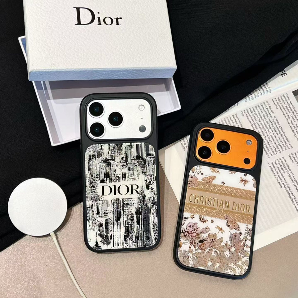 Christian Dior Inspired Luxury Phone Case for iPhone 14 to iPhone 17 Pro Max