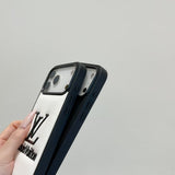 louis vuitton Embossed Logo Luxury Case for iPhone 13 to 17 Pro Max