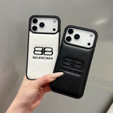 Balenciaga Minimal Logo Luxury Case for iPhone 13 to 17 Pro Max