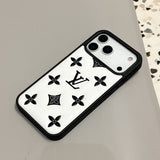louis vuitton Monogram Relief Luxury Case for iPhone 13 to 17 Pro Max