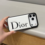 Dior Signature Minimalist Luxury Case for iPhone 13 to 17 Pro Max