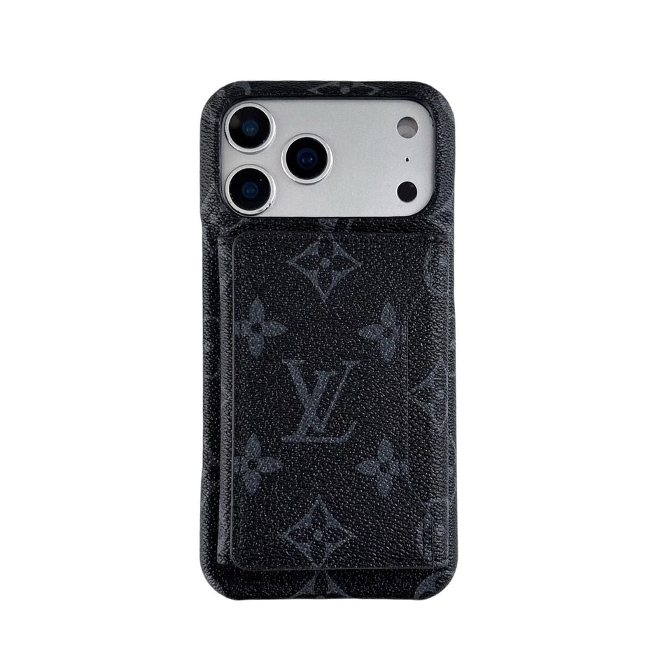 louis vuitton Iconic Monogram Card Holder Case for iPhone 13 to 17 Pro Max