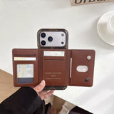 louis vuitton Iconic Monogram Card Holder Case for iPhone 13 to 17 Pro Max