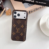 louis vuitton Iconic Monogram Card Holder Case for iPhone 13 to 17 Pro Max