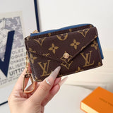 louis vuitton Monogram Wallet Card Holder with Key Clip