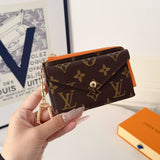 louis vuitton Monogram Wallet Card Holder with Key Clip