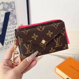 louis vuitton Monogram Wallet Card Holder with Key Clip