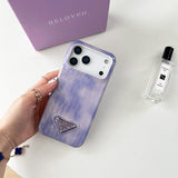 Prada Crocodile-Embossed Phone Case for iPhone 17 with Iconic Metal Triangle Logo