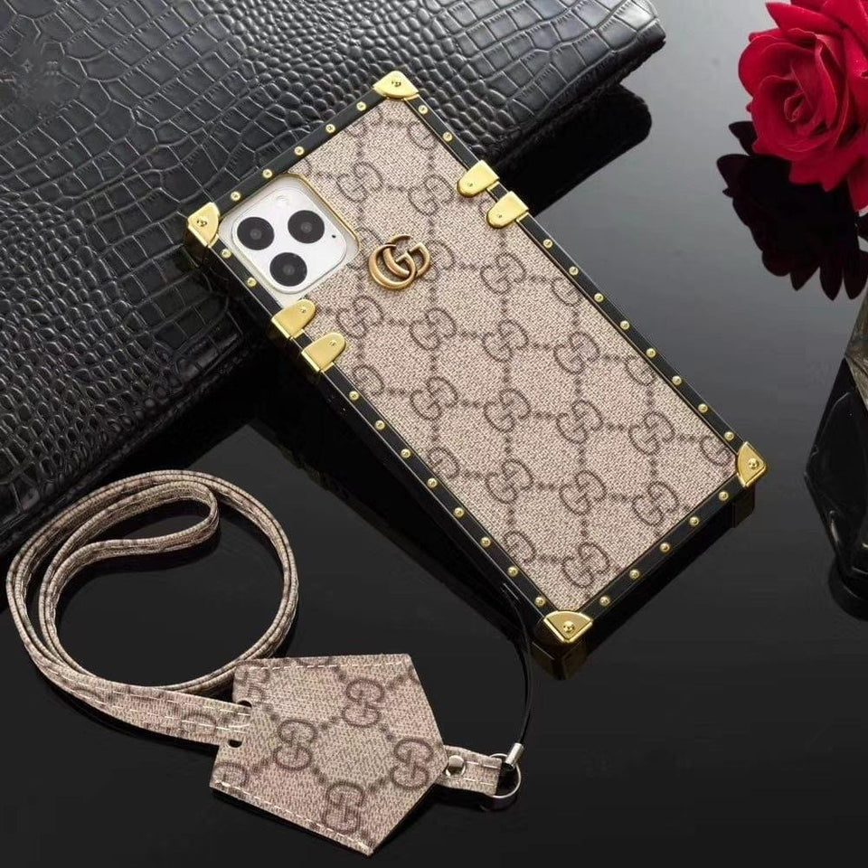 Tunde Store 2024 Gucci Leather Case for iPhone 16