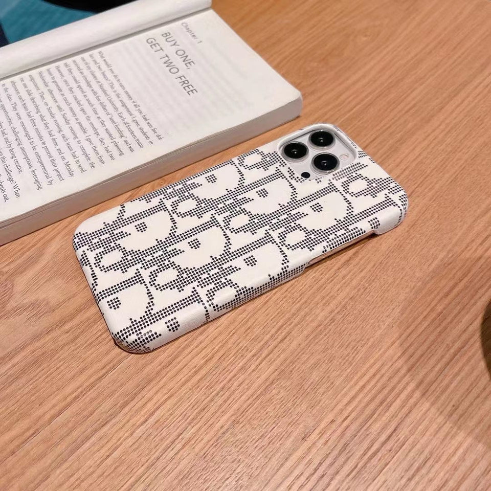 Tunde Store Black And White Dior Phone Cases for iPhone 14 Pro Max