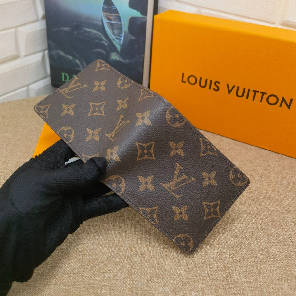 Tunde Store Black Leather Louis Vuitton Wallet With Gray Monogram