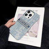Tunde Store Christian Dior Denim-Inspired iPhone Case with Hand Strap