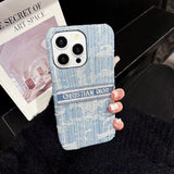 Tunde Store Christian Dior Denim-Inspired iPhone Case with Hand Strap