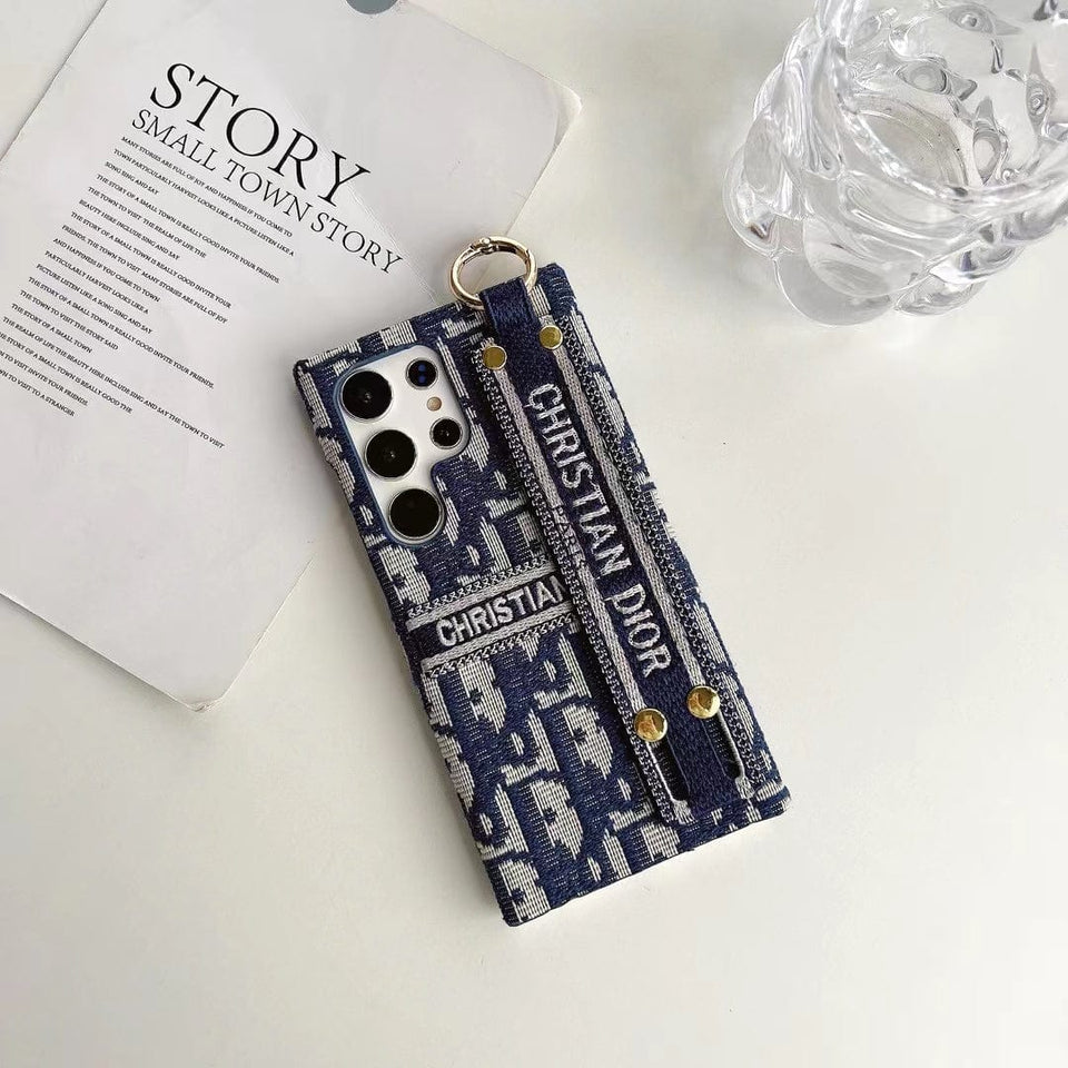 Tunde Store Christian Dior Designer Phone Case For Samsung with Hand strap
