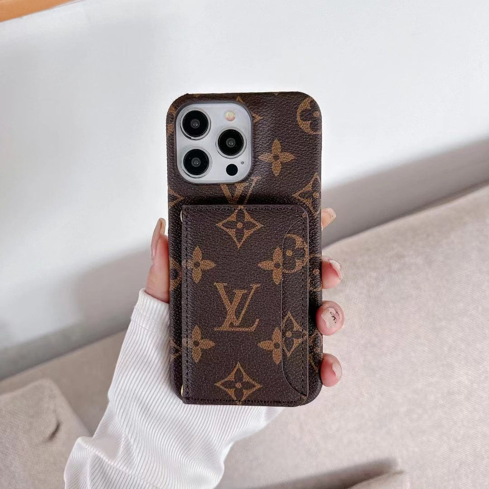 Tunde Store Classic Louis Vuitton iPhone 15 Case with Integrated Wallet