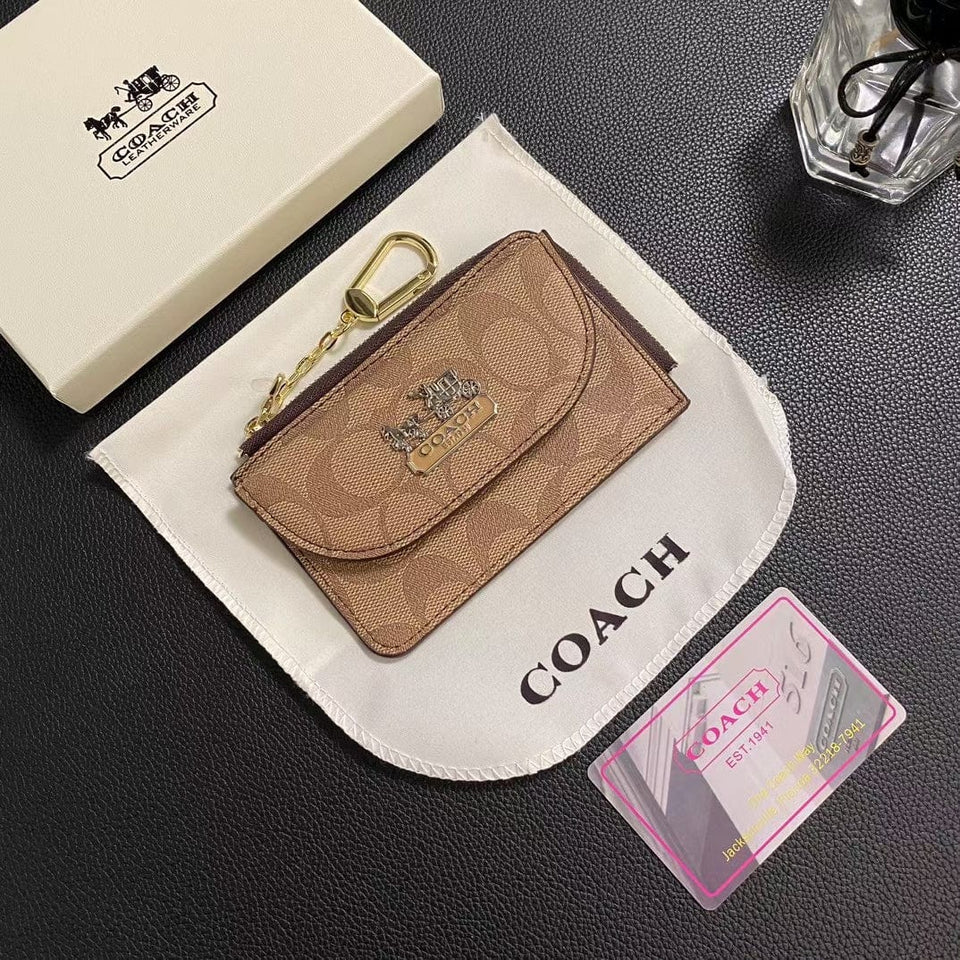 Tunde Store Coach Signature Mini Wallet with Chain