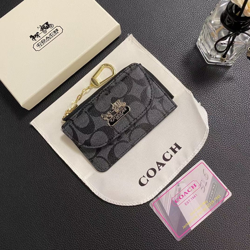 Tunde Store Coach Signature Mini Wallet with Chain