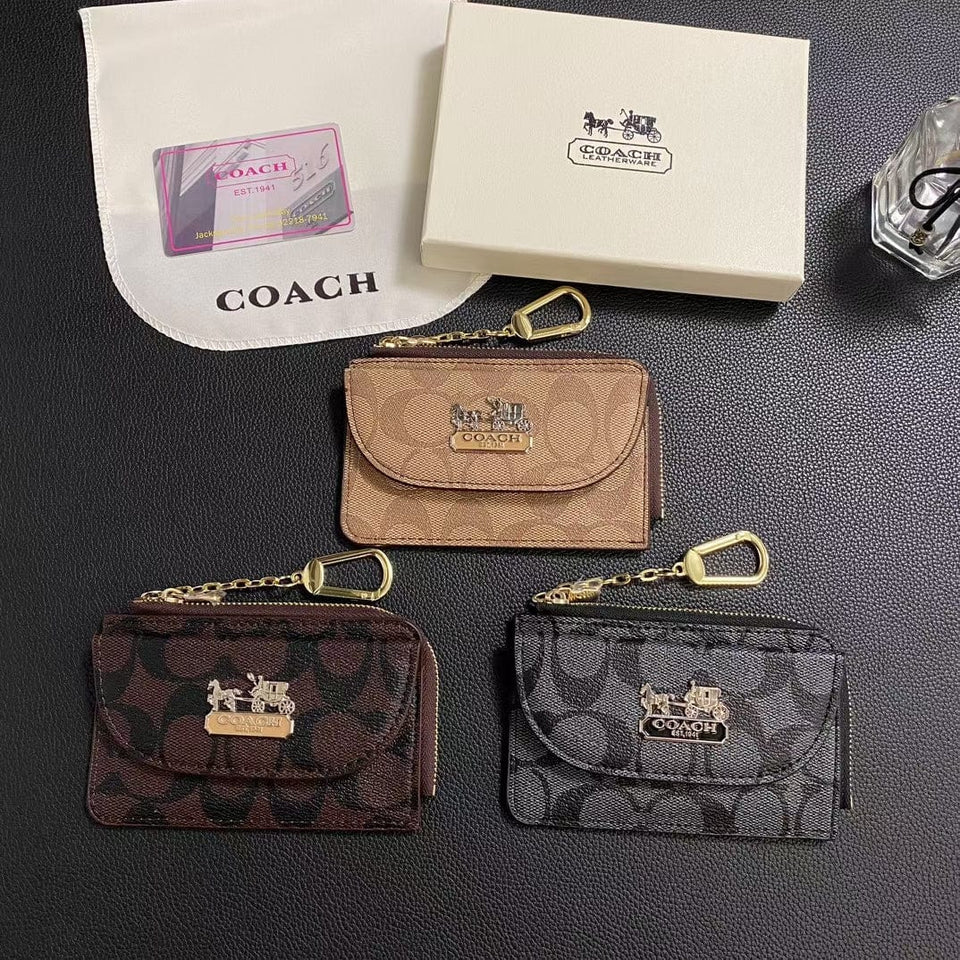 Tunde Store Coach Signature Mini Wallet with Chain