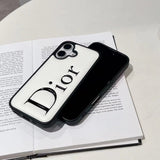 Tunde Store Dior Embossed Logo Leather iPhone Case