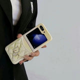 Tunde Store Dior-Inspired Quilted Samsung Z Flip Case with Card Holder – Available for Z Flip 3, 4, 5, and 6
