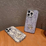 Tunde Store Dior iPhone Cases with Iconic Pattern and Pearl Accent