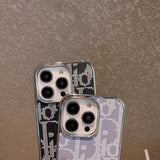 Tunde Store Dior iPhone Cases with Iconic Pattern and Pearl Accent