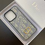 Tunde Store Dior Monogram iPhone Cases with Gold "CD" Logo and Card Holder - Signature Series