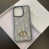 Tunde Store Dior Monogram iPhone Cases with Gold "CD" Logo and Card Holder - Signature Series