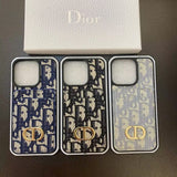 Tunde Store Dior Monogram iPhone Cases with Gold "CD" Logo and Card Holder - Signature Series